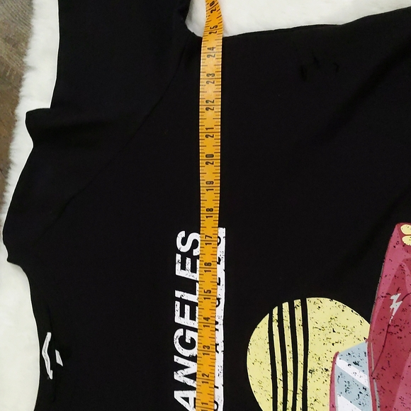 DEREK HEART Los Angeles Graphic Slashed/Ripped Sweatshirt ~ NWOT - Picture 8 of 9